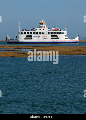 Le nouveau ferry Wightlink Wight 'ciel' arrivant à Lymington UK Banque D'Images