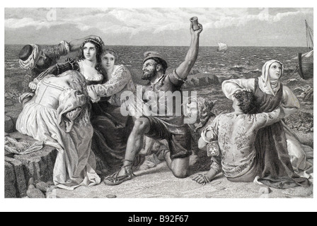 Pirates de la Méditerranée à l'affiche de Dice pour les prisonniers Frederick Richard Pickersgill Banque D'Images