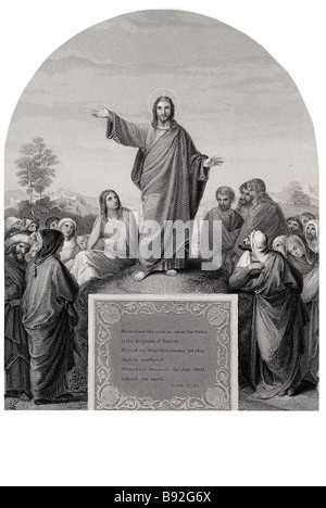 Le Sermon sur la montagne Seigneur Sauveur Jésus Christ Banque D'Images