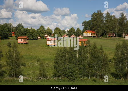 Camping situé dans le comté de Võru Rõuge, Estonie, Europe Banque D'Images
