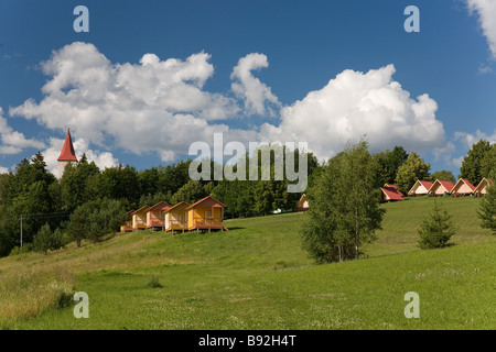 Camping situé dans le comté de Võru Rõuge, Estonie, Europe Banque D'Images