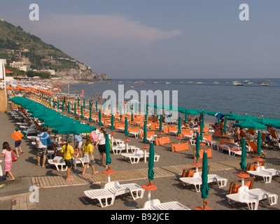 Plage Maiori, Côte Amalfitaine, Campanie, Italie, Europe, Site du patrimoine mondial Banque D'Images