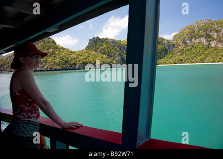 Dans l'île de Mae Koh Angthong National Marine Park Ko Samui Thailande Banque D'Images