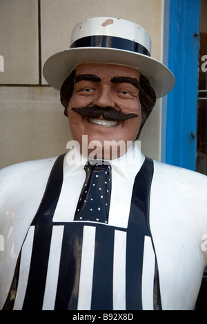 Butcher shop dummy s modèle lifesize Cromer Norfolk Angleterre Banque D'Images