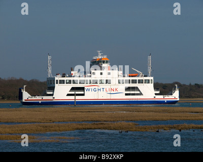 Le nouveau ferry Wightlink Wight 'ciel' arrivant à Lymington UK Banque D'Images