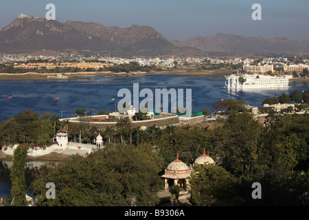 Inde Rajasthan Udaipur Lake Pichola Banque D'Images