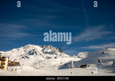 Alpes Val Thorens vue panoramique Banque D'Images