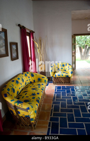 Hall de l'hôtel, Cosala, l'État de Sinaloa, Mexique. Banque D'Images