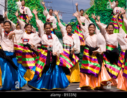 Festival Dinagyang La Ville d'Iloilo, Philippines, Asie Banque D'Images