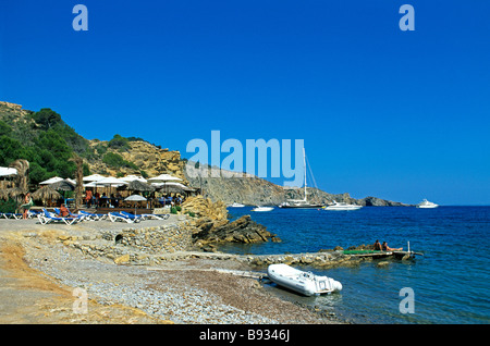 À proximité de Plage Sa Caleta Ibiza Iles Baléares Espagne Banque D'Images