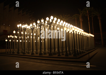 Installation de l'éclairage urbain LACMA Banque D'Images