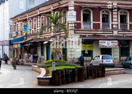 Carrefour Panjim Goa, Inde scène sité. Banque D'Images