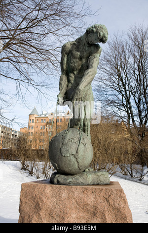 Sculpture de puissance de levage à Helsinki en Finlande Banque D'Images