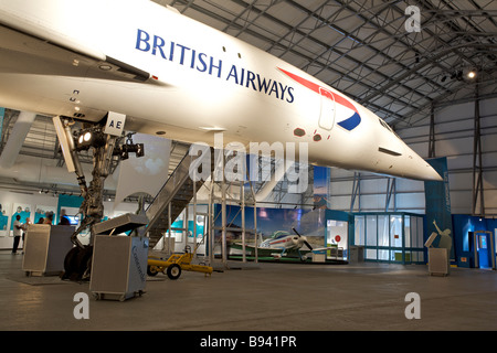 L'intérieur de la Barbade Expérience Concorde à l'aéroport international Grantley Adams Banque D'Images