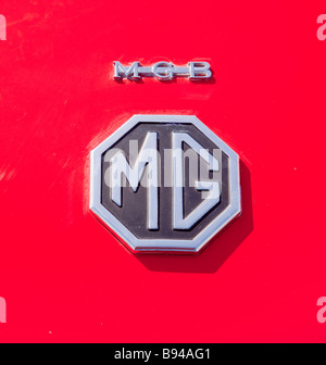 MGB Roadster logo du coffre. Classic British sportscar. Modèle 1972 Banque D'Images