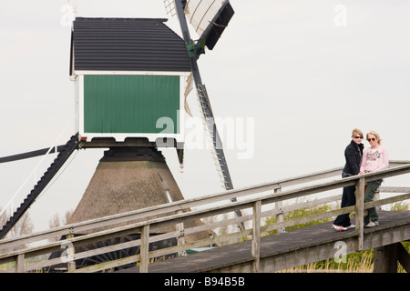 Moulin près de Groot Ammers Pays-Bas Banque D'Images