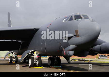 Gros plan de l'avant d'un Boeing B52 pour les bombardiers sur l'affichage à l'Airshow Waddington Banque D'Images