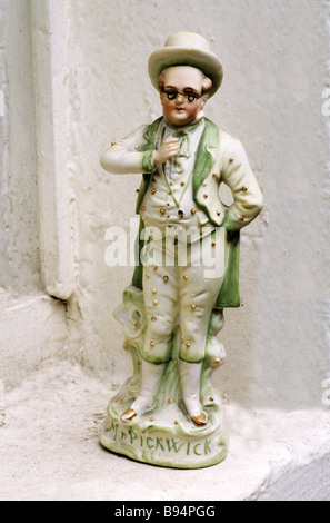 Mr Pickwick Pickwick Papers porcelaine du 19ème siècle figure Dickens Museum London England UK auteur Romancier victorien anglais Banque D'Images