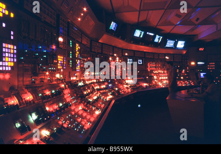 Prodution d'énergie nucléaire, de la salle de contrôle, Banque D'Images