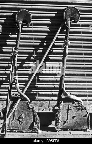 Instruments de musique traditionnelle népalaise dans le marché à Patan, Népal Banque D'Images