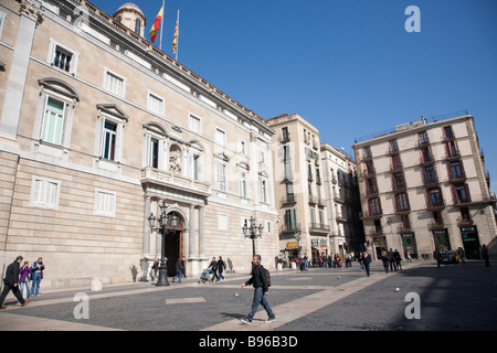 Palau de la Generalitat, Barcelone Espagne Banque D'Images