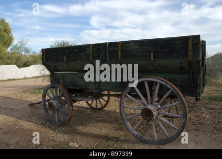 Stock photo de Pioneer Living History Village wagon Banque D'Images