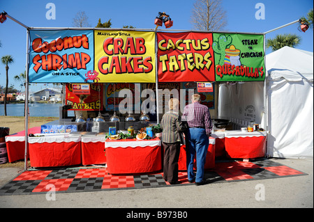 Stand de nourriture à la Florida State Fair Tampa Banque D'Images