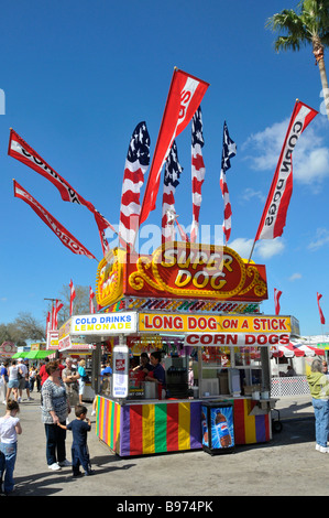 Stand de nourriture à la Florida State Fair Tampa Banque D'Images