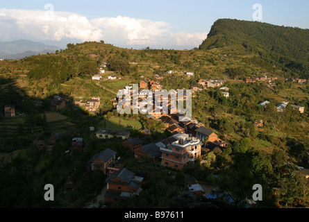 Le sommet de montagne village de Bandipur, au Népal. Banque D'Images