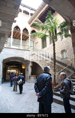 Cour intérieure, Barcelone Espagne, musée Pablo Picasso Banque D'Images