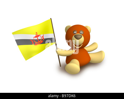 Drapeau Brunei Banque D'Images