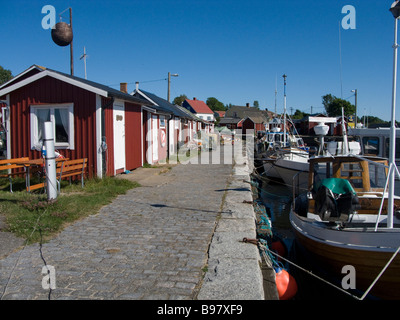 Ancien port de pêche dans les hangars Banque D'Images