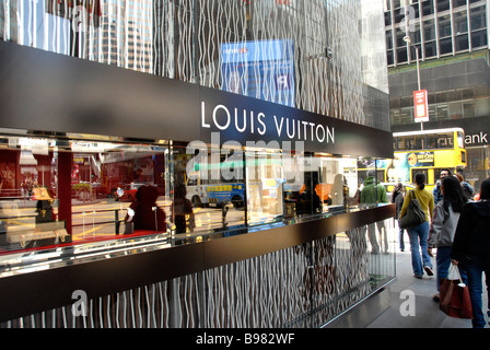 Boutique Louis Vuitton, île de Hong Kong, Chine Banque D'Images