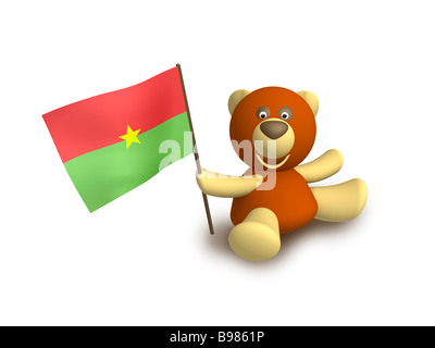 Drapeau du burkina faso Banque D'Images