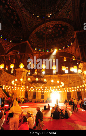 Egypte Le Caire La Citadelle de Salah el Din ou Saladin et Mosquée d'albâtre de Mohamed Ali interior Banque D'Images