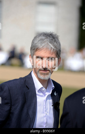 Pilote de voiture de course Damon Hill OBE. Photo par Jim Holden. Banque D'Images