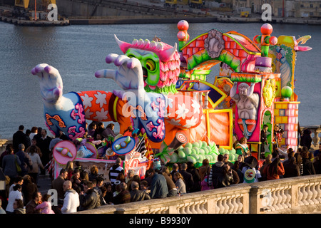 La Valette Malte flotteur carnaval Banque D'Images