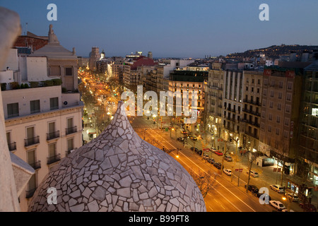 Roofterrace, La Pedrera, Casa Mila, Antoni Gaudi, Barcelone Banque D'Images