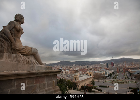 Plaça d'Espanya, Barcelona Espagne Banque D'Images