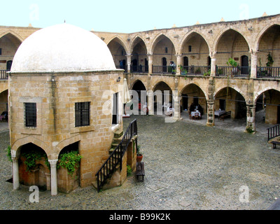 La Cour de l'Buyuk Han Grand Inn de Lefkosa Nicosia, Chypre du Nord Banque D'Images