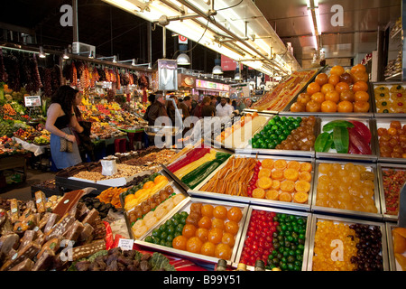 Mercat de la Boqueria, Marché, Sapin de Barcelone Banque D'Images