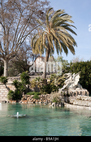 Fontaine, Parc de la Ciutadella, Espagne Barcelone Banque D'Images