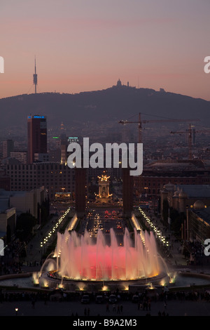 Font Magica, Plaça d'Espanya, Barcelona Espagne Banque D'Images