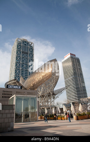 , Barceloneta Poble Nou, Barcelone Vila Olimpica Banque D'Images