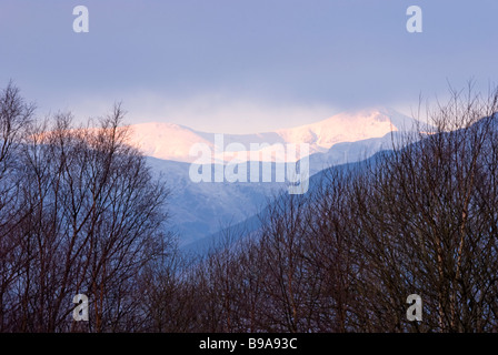 Beinn a Chroin, un Munro dans les Highlands écossais, sur un matin hivers Banque D'Images