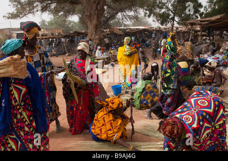 L'Afrique de l'Ouest Sahel Burkina Fasso Gorom Gorom l'un des plus grands marché hebdomadaire au Sahel Banque D'Images