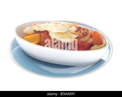 Des légumes grillés avec Halloumi Banque D'Images