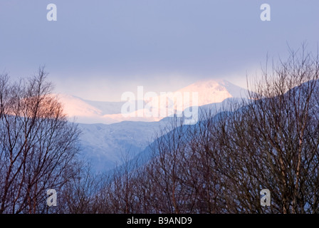 Beinn a Chroin, un Munro dans les Highlands écossais, sur un matin hivers Banque D'Images