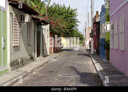 Petite rue de Bahia Canavieiras Brésil Amérique du Sud Banque D'Images