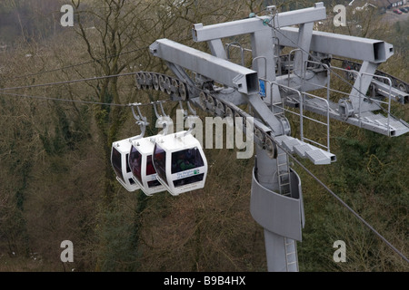 Cable Car à des hauteurs d'Abraham Matlock Bath Derbyshire Peak District Midlands Angleterre Grande-Bretagne Banque D'Images